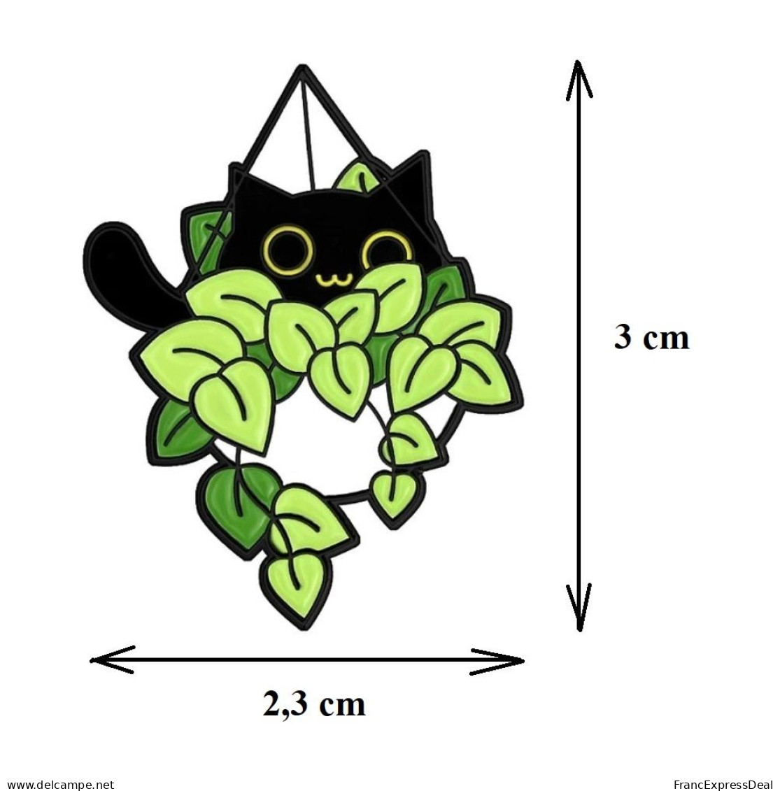 Pin's NEUF En Métal Pins - Chat Noir Dans Une Plante (Réf 2) - Animali