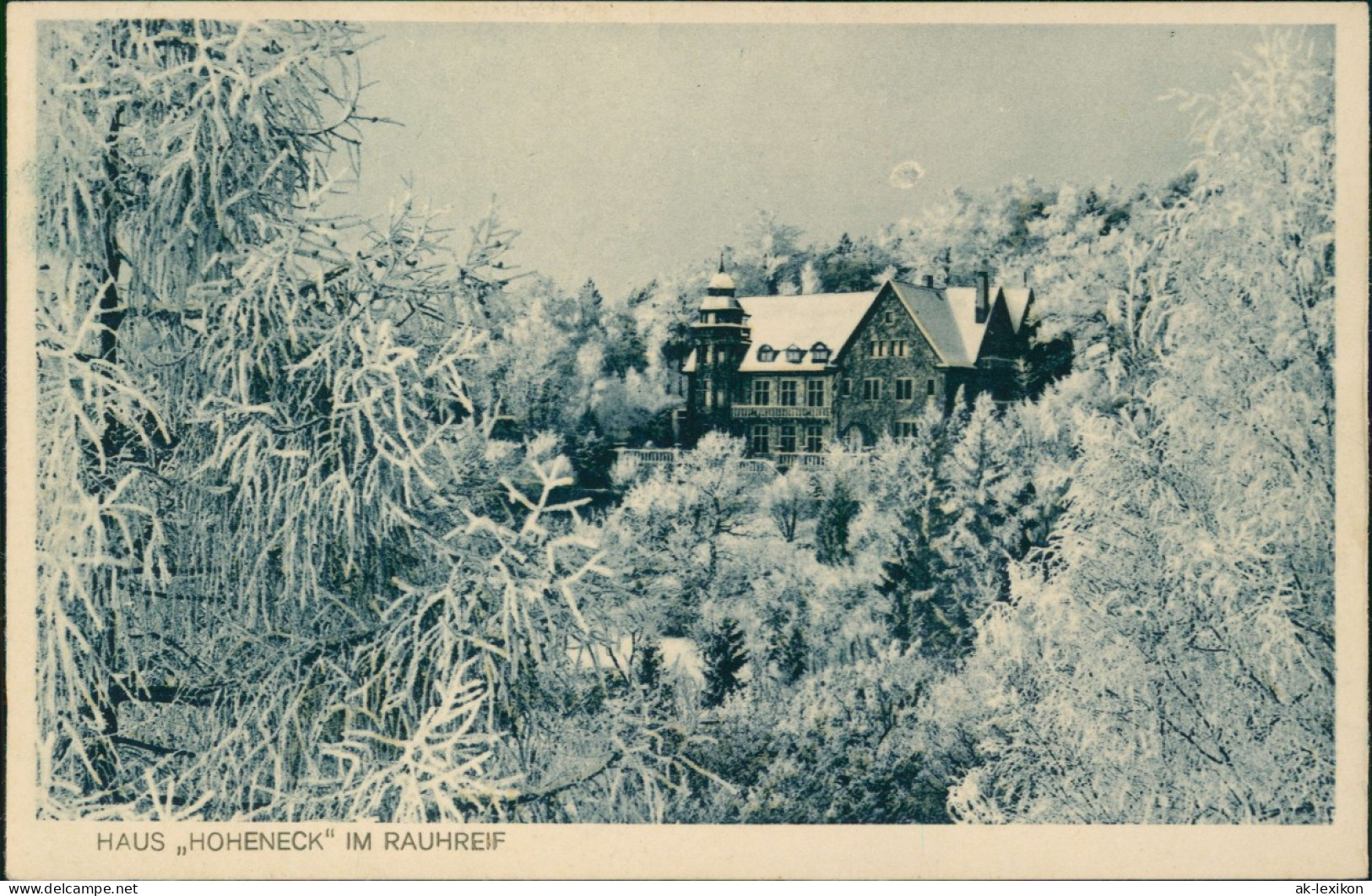 Ansichtskarte Bad Frankenhausen Haus Hoheneck Im Raureif 1928 - Bad Frankenhausen