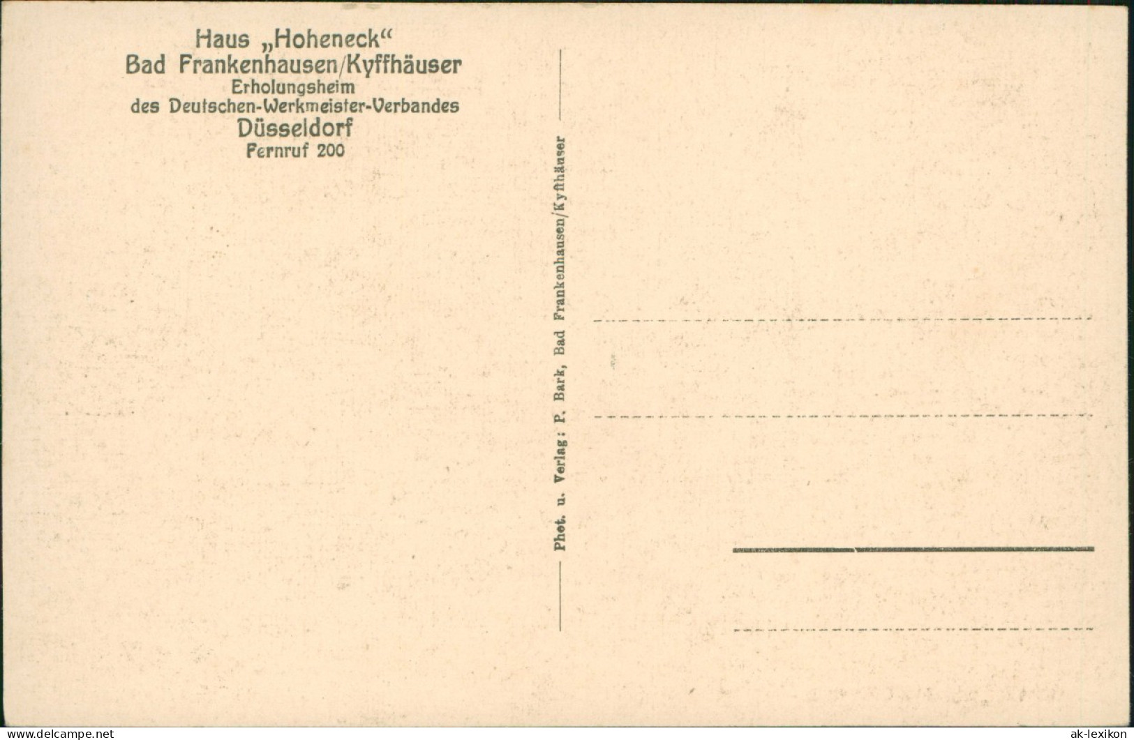 Ansichtskarte Bad Frankenhausen Haus Hoheneck Im Raureif 1928 - Bad Frankenhausen