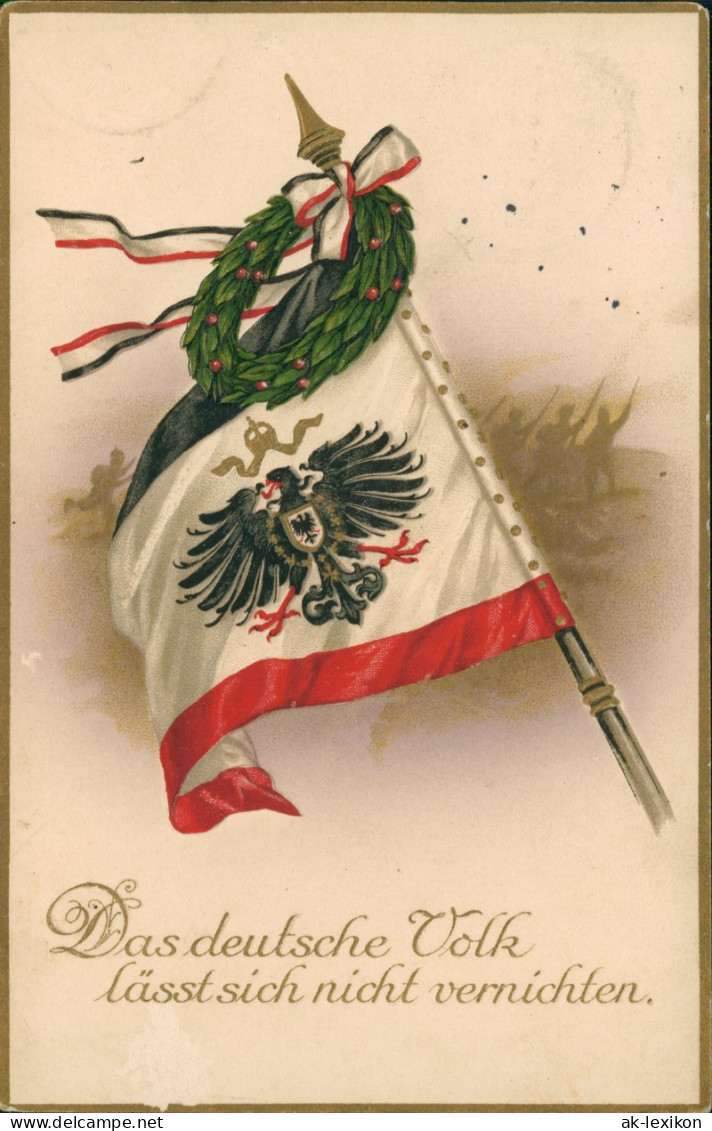 Patriotika   Das Deutsche Volk Lässt Sich Nicht Vernichten. 1915 Prägekarte - Zonder Classificatie