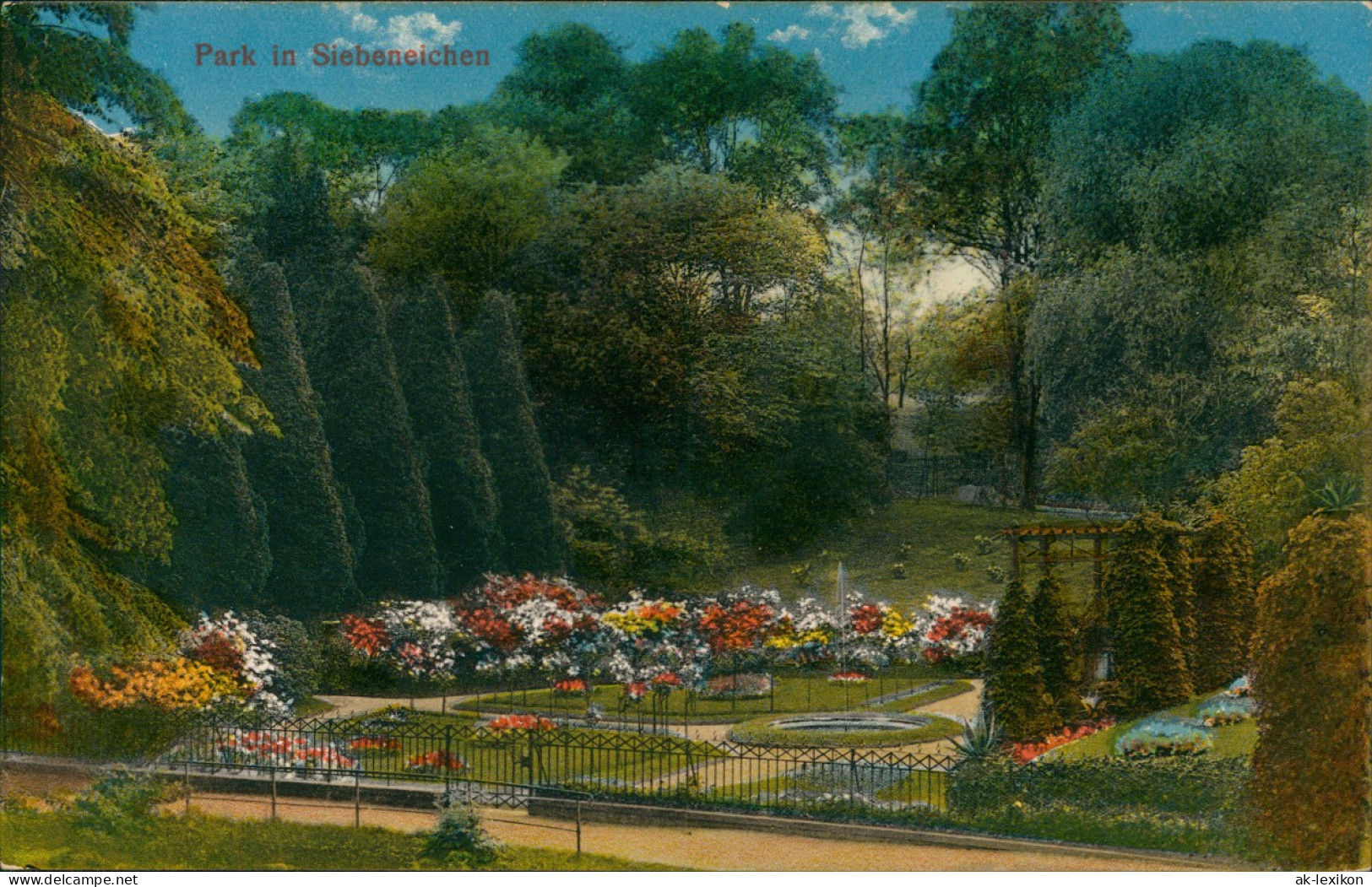 Ansichtskarte Meißen Schloßpark - Garten 1913 - Meissen