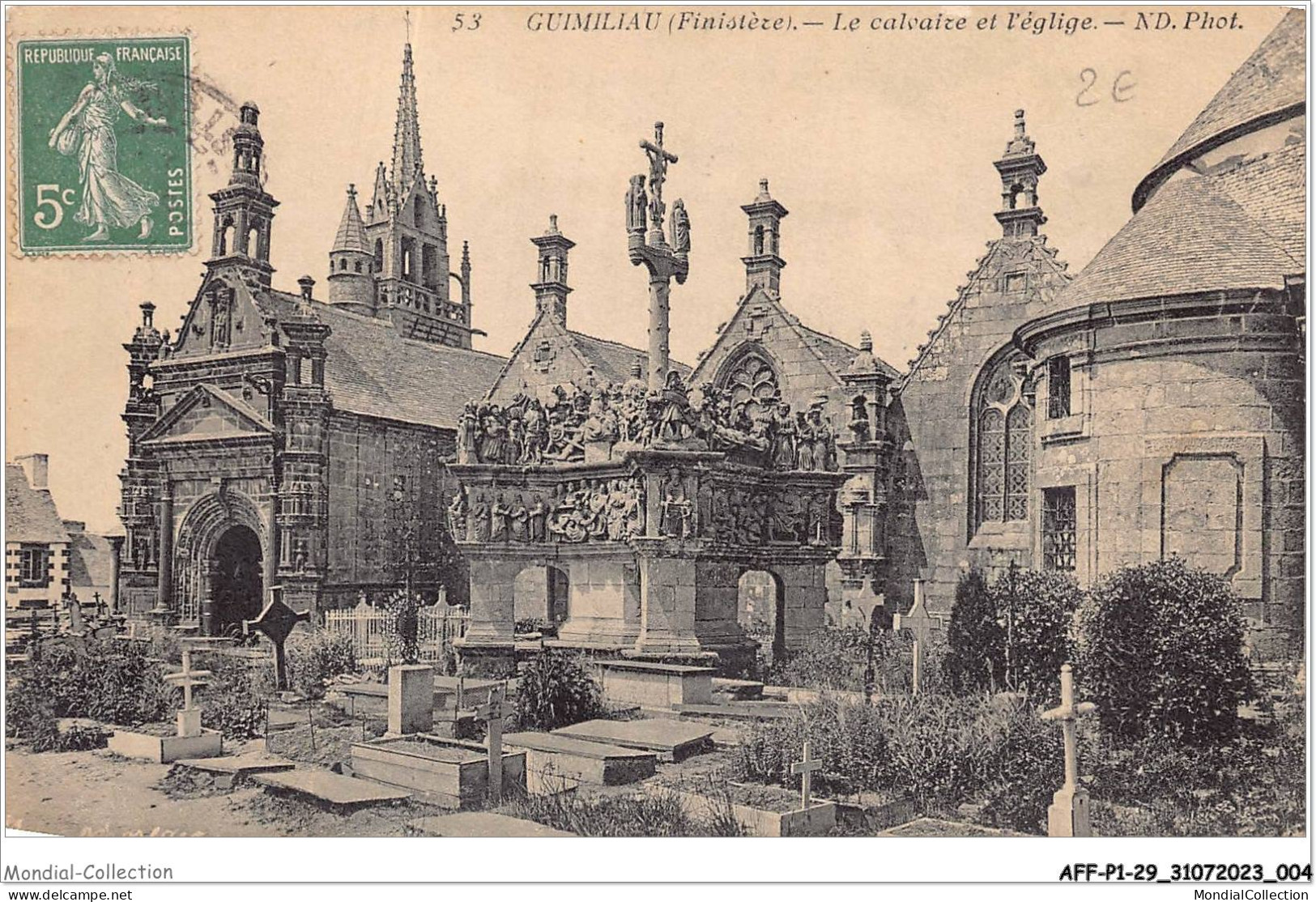 AFFP1-29-0003 - GUIMILIAU - Le Calvaire Et L'église  - Guimiliau