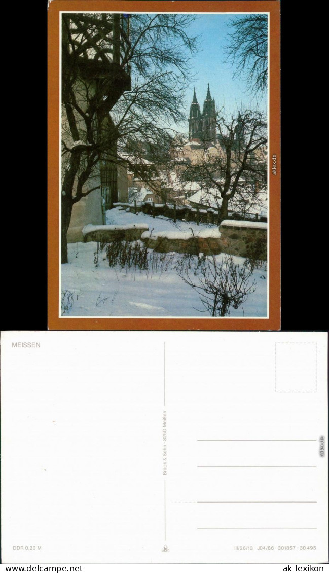 Ansichtskarte Meißen Schloss Albrechtsburg Und Dom - Im Winter 1986 - Meissen