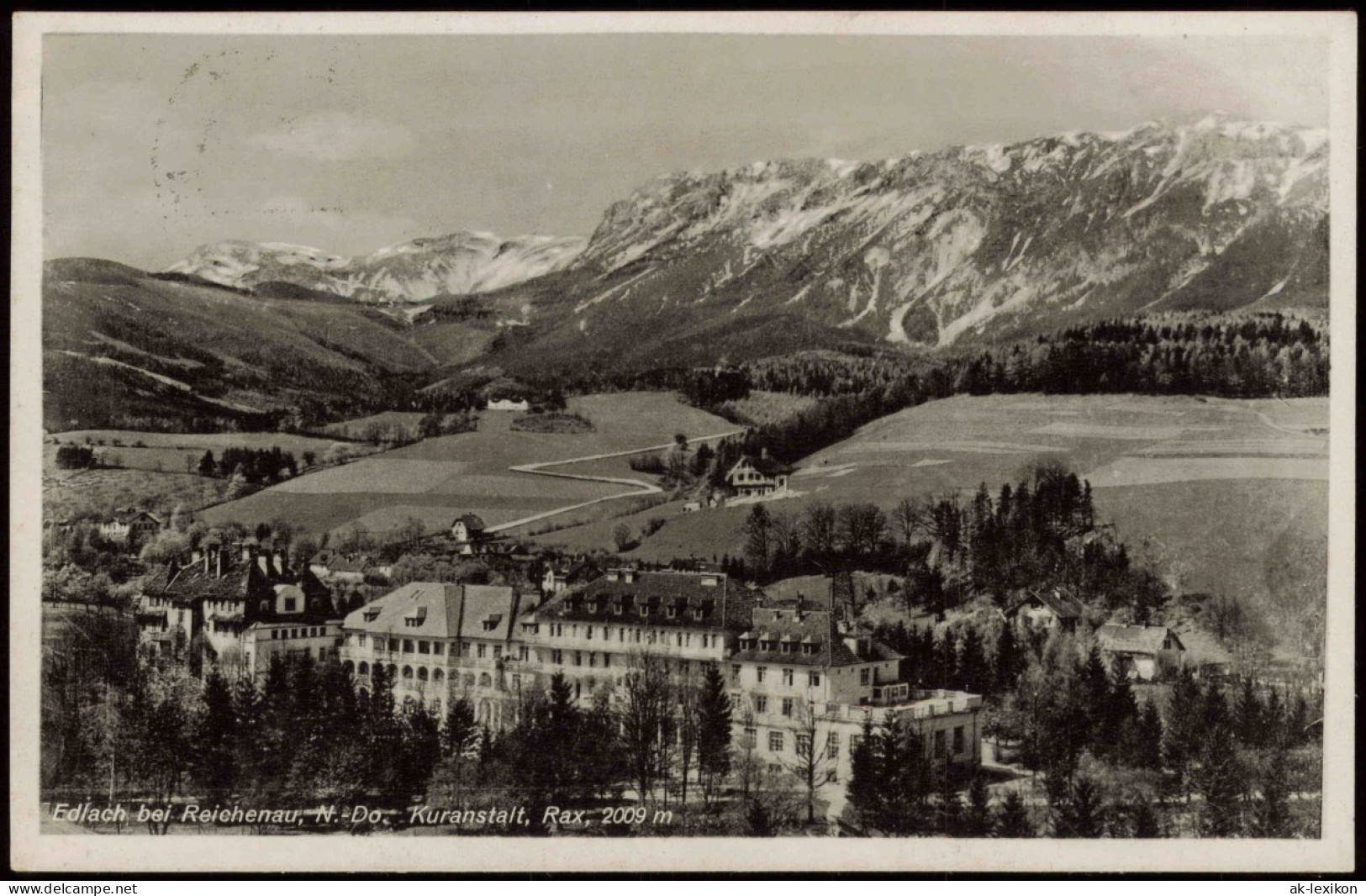 Ansichtskarte Edlach Rax Bei Reichenau, N.-Do Kuranstalt 1942  Gel Feldpost WK2 - Autres & Non Classés