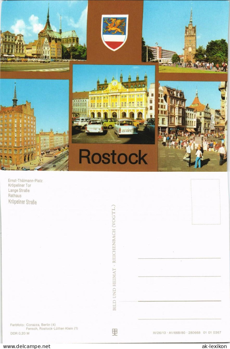 Rostock Ernst-Thälmann-Platz, Kröpeliner Tor Rathaus, Kröpeliner Straße 1980 - Rostock