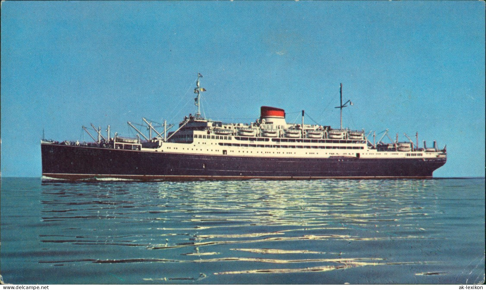 M/N VULCANIA SATURNIA Italia Steamer Schiff Dampfer Schiffsfoto AK 1960 - Piroscafi