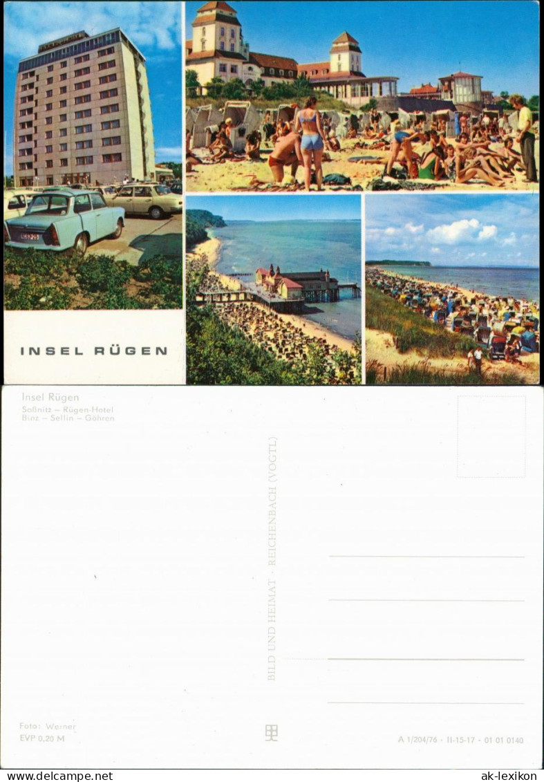 .Mecklenburg-Vorpommern Rügen-Hotel Saßnitz, Sellin, Binz, Göhren 1974 - Sassnitz