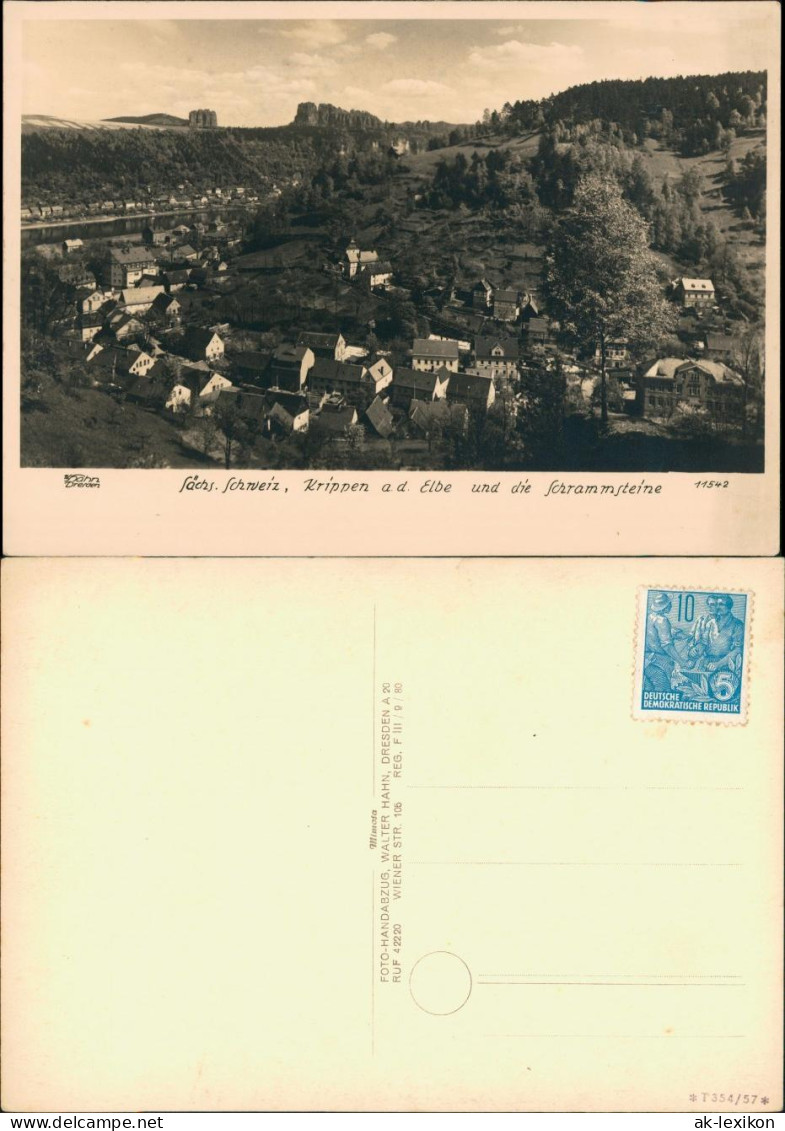 Ansichtskarte Krippen-Bad Schandau Stadt 1960 Walter Hahn:11542 - Bad Schandau