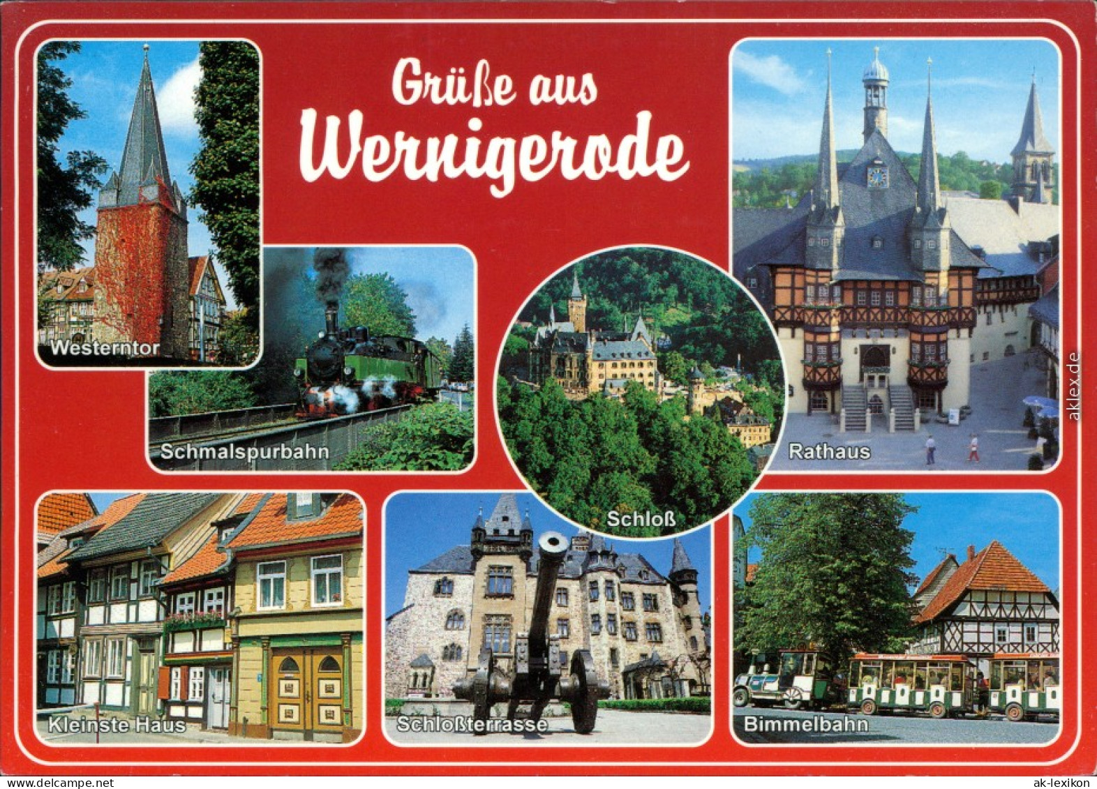 Wernigerode Westerntor, Schmalspurbahn, Schloss,  Bimmelbahn 1995 - Other & Unclassified