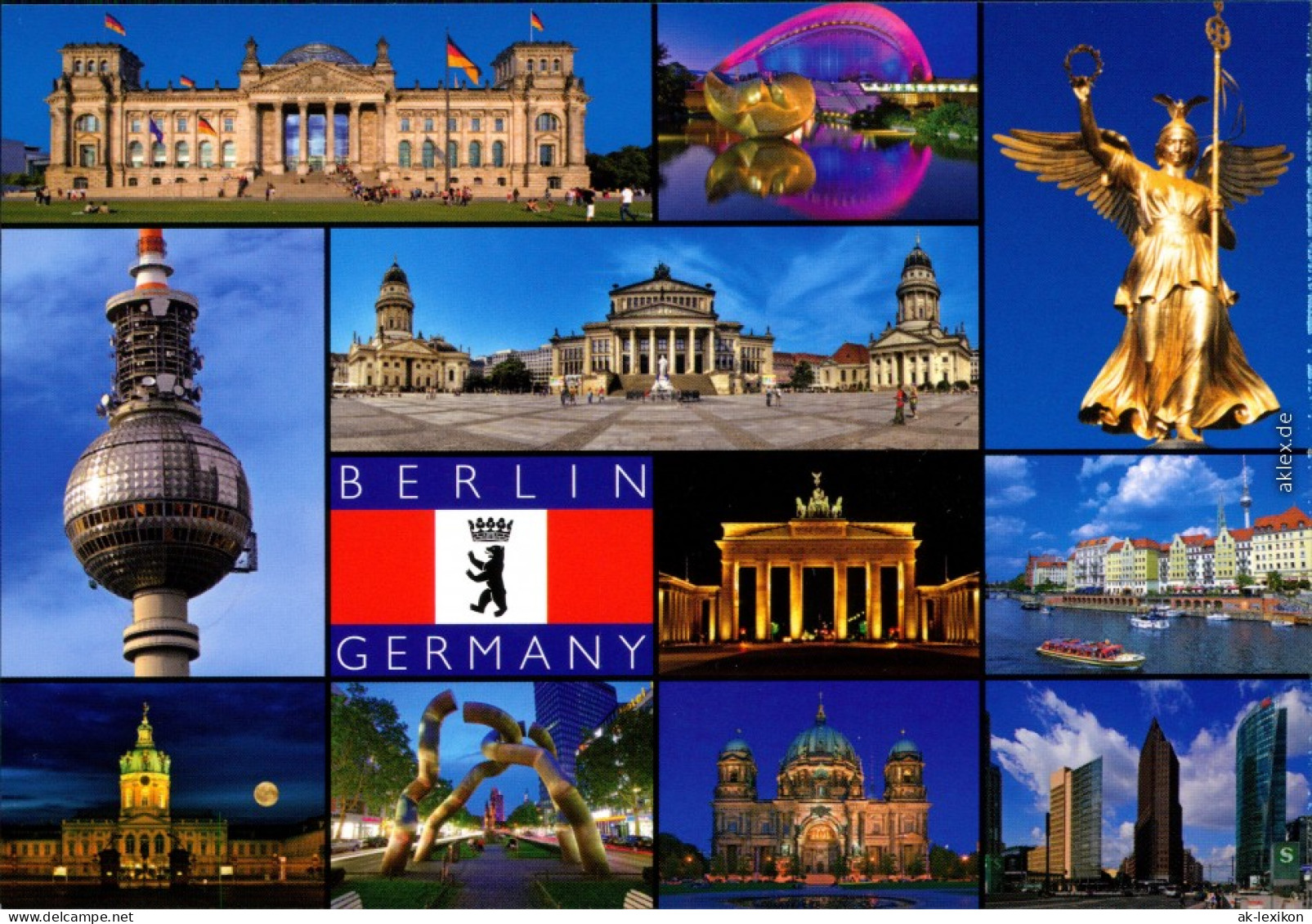 Berlin Fernsehturm, Brandenburger Tor, Parlament, Dom, Spree, Hochhäuser 2000 - Other & Unclassified