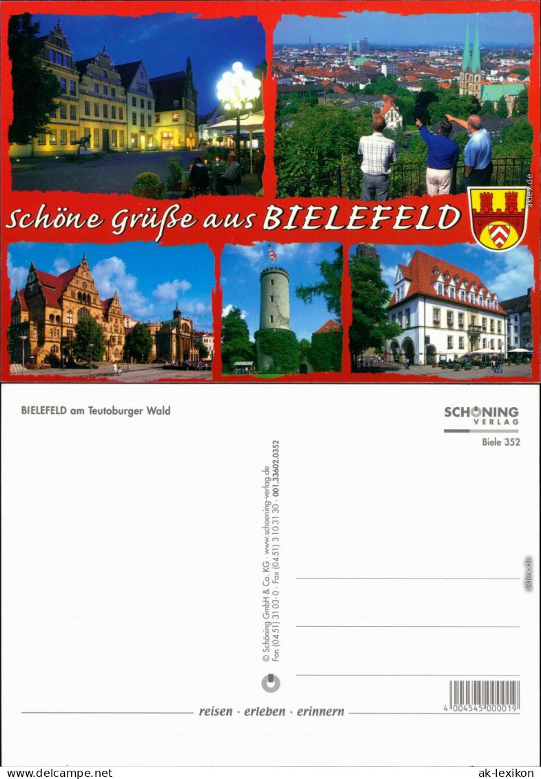 Bielefeld Panorama-Ansicht, Rathaus, Burg Sparrenburg, Gaststätte 2000 - Bielefeld