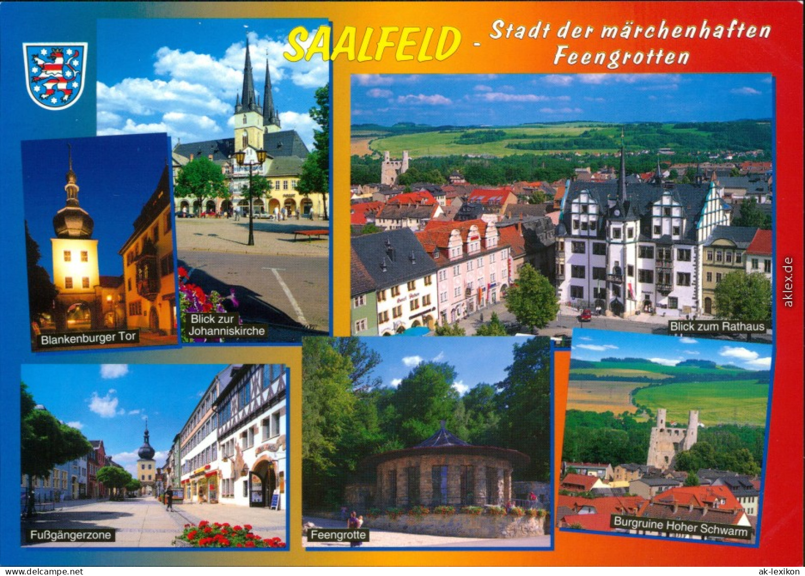 Saalfeld (Saale) Blankenburger Tor, Johahnniskirche, Rathaus 2000 - Saalfeld