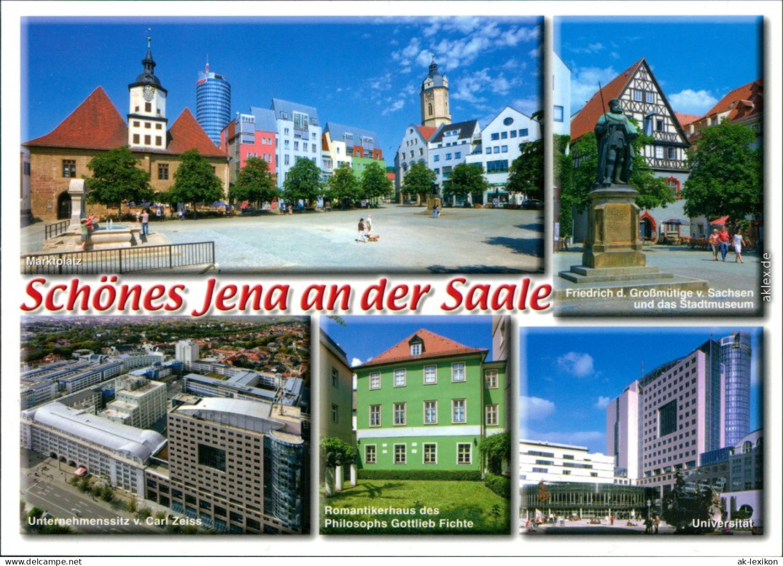 Jena Marktplatz, Friedrich D. Großmütige Und Das Stadtmuseum Zeiss  1990 - Jena