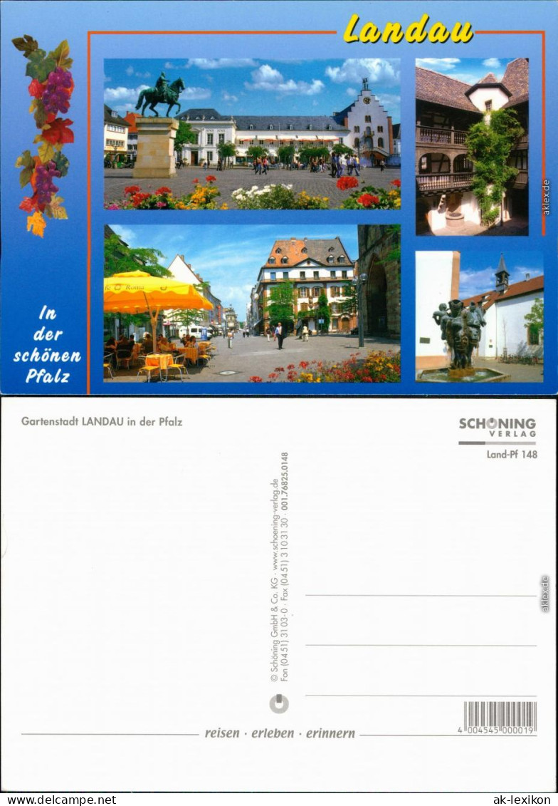Ansichtskarte Landau In Der Pfalz Ortsmotive, Fachwerkhaus, Brunnen 1990 - Landau