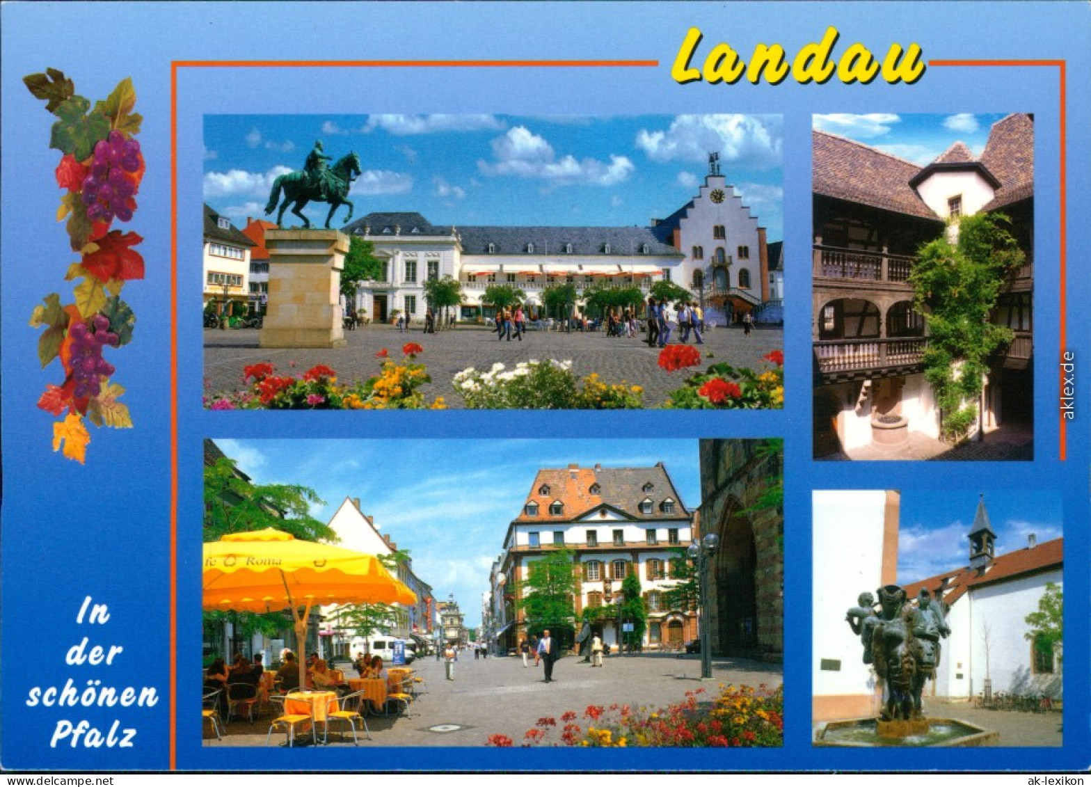 Ansichtskarte Landau In Der Pfalz Ortsmotive, Fachwerkhaus, Brunnen 1990 - Landau