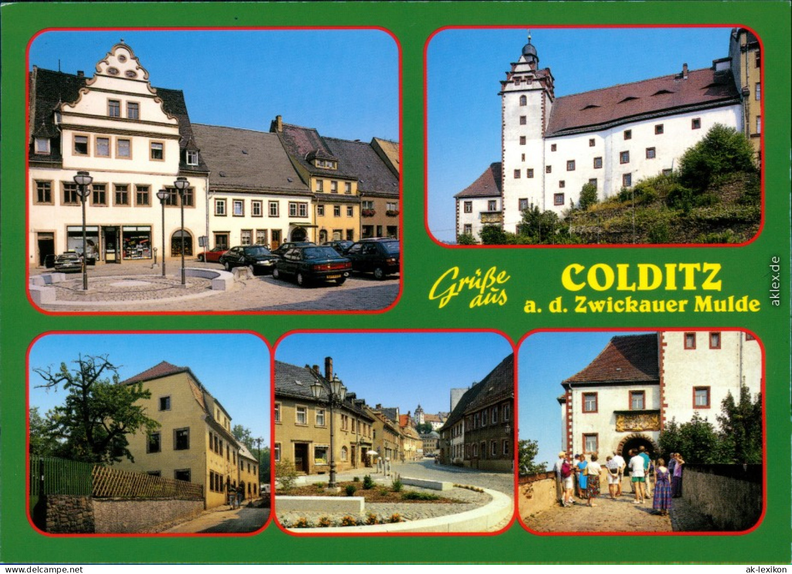 Ansichtskarte Colditz Markt, Schloß, Ortsmotive 1990 - Colditz