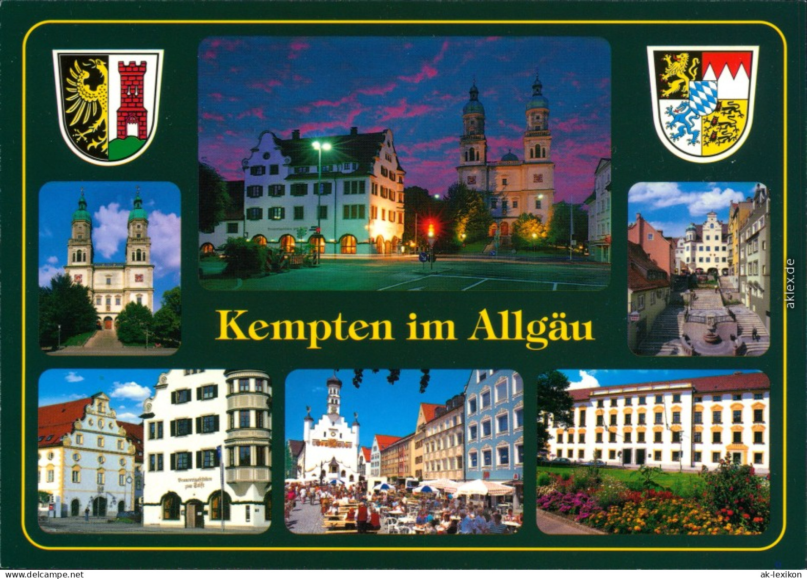 Kempten (Allgäu) Kirche, Markt, Gaststätte, Fußgängerpassage  2000 - Kempten