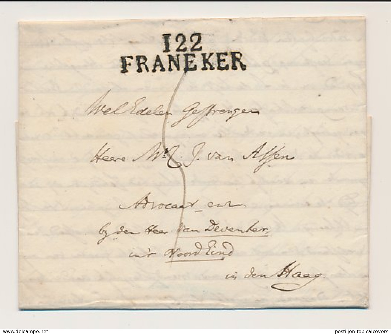 122 FRANEKER - S Gravenhage 1811 - ...-1852 Préphilatélie