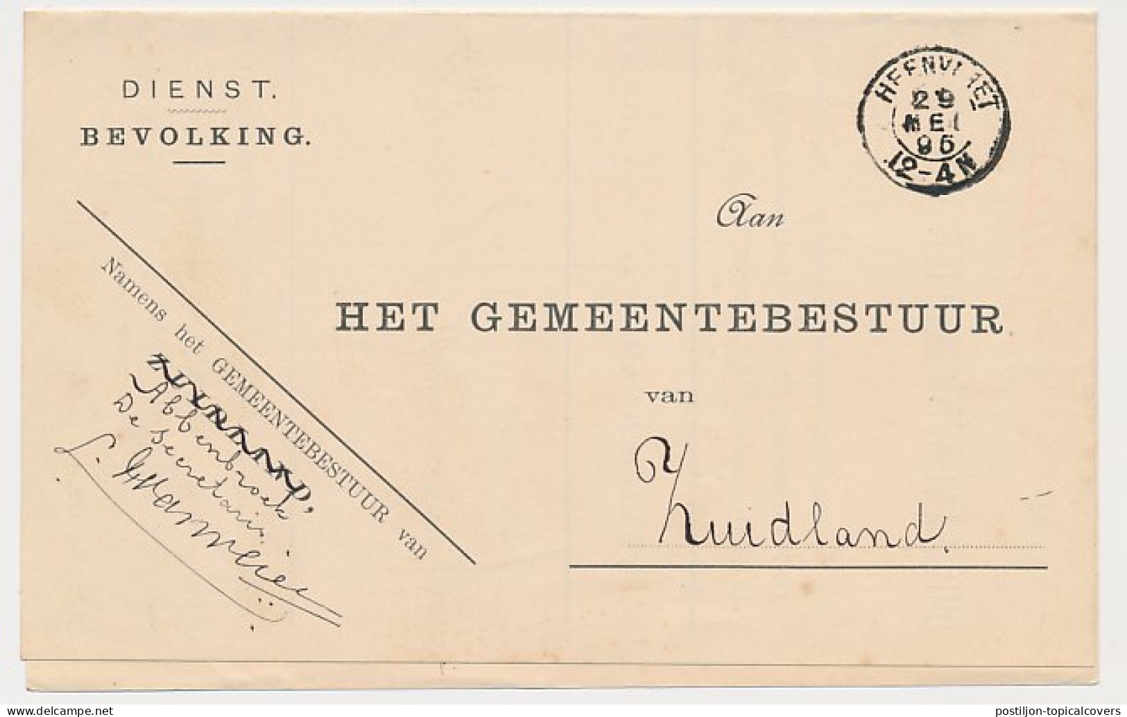 Abbenbroek - Kleinrondstempel Heenvliet 1895 - Non Classés