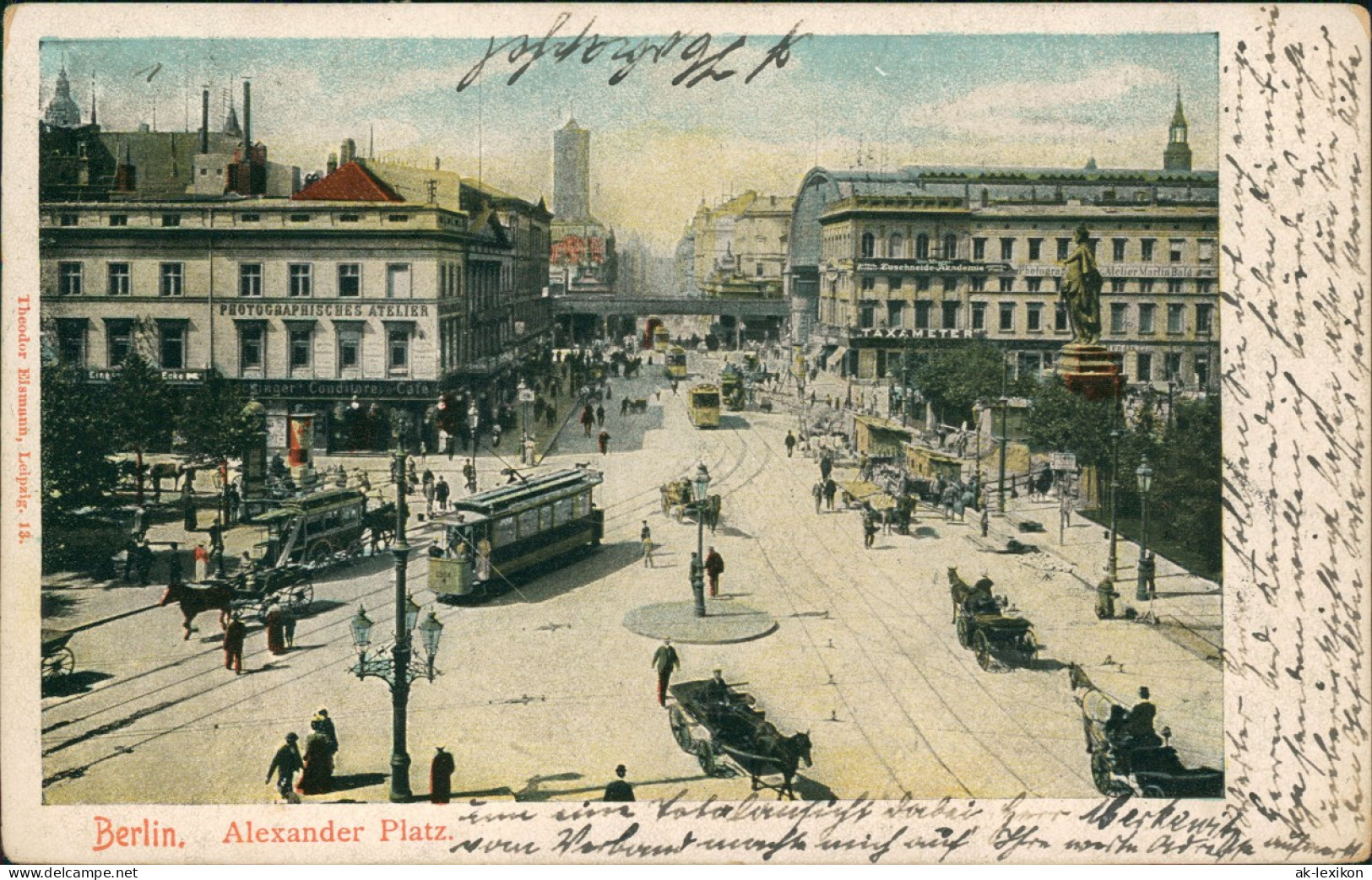 Ansichtskarte Mitte-Berlin Alexanderplatz - Stzraßenbahn 1905 - Mitte