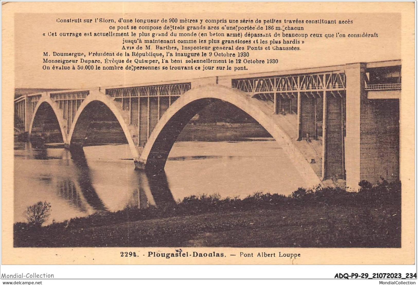 ADQP9-29-0886 - PLOUGASTEL-DAOULAS - Pont Albert Louppe - Plougastel-Daoulas