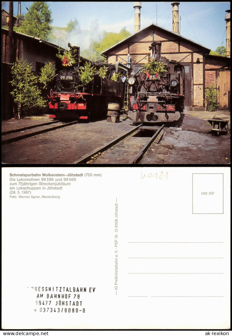 Schmalspurbahn Wolkenstein-Jöhstadt Lokomotiven Streckenjubiläum  T 1967 - Trains