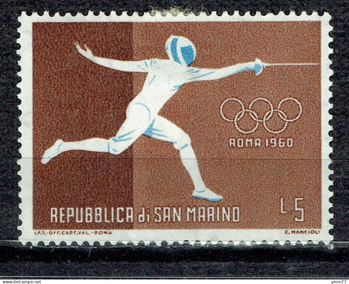 Jeux Olympiques De Rome : Escrime - Unused Stamps