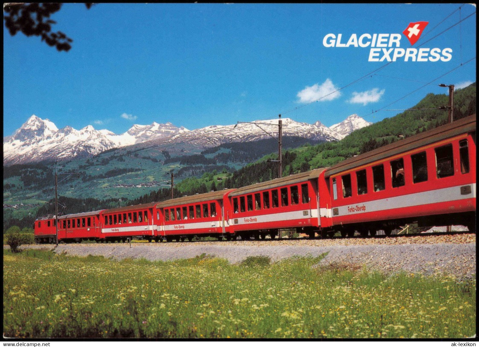 Der Glacier-Express In Der Surselva (Bündner Oberland Den Brigelserhörnern 1980 - Trains