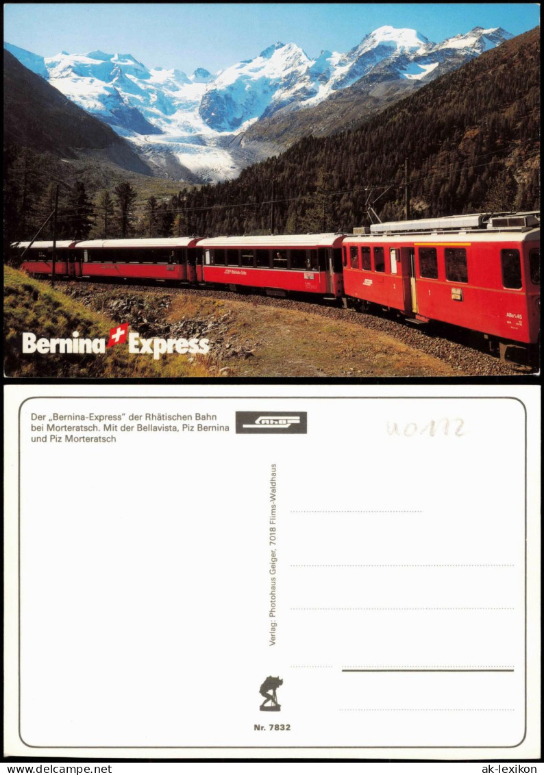 Ansichtskarte .Graubünden Der Bernina-Express" Der Rhätischen Bahn 1999 - Autres & Non Classés
