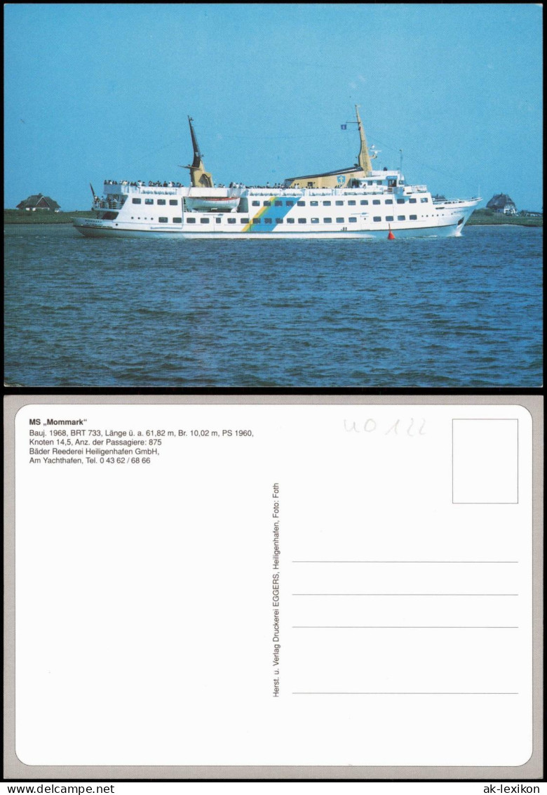 Ansichtskarte  Fahrgastschiffe Personenschiffahrt MS ,,Mommark" 2002 - Ferries