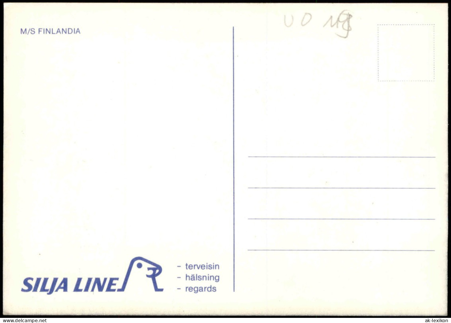 Schiffe/Schifffahrt - Fähren: Fähre Schiff Der Silja Line 1980 - Fähren