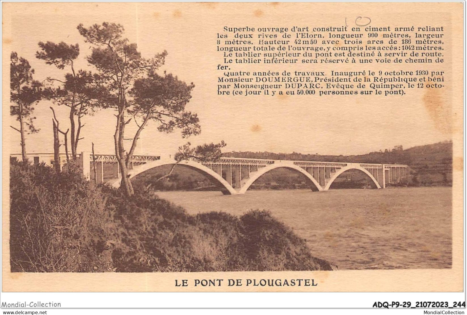 ADQP9-29-0891 - PLOUGASTEL - Le Pont De Plougastel - Superbe Ouvrage D'art Construit En Ciment Armé  - Plougastel-Daoulas