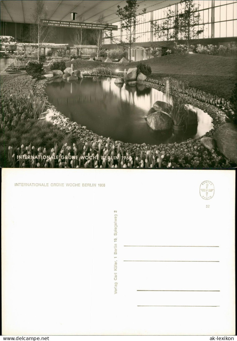 Ansichtskarte Berlin Internationale Grüne Woche: Teich 1968 - Autres & Non Classés