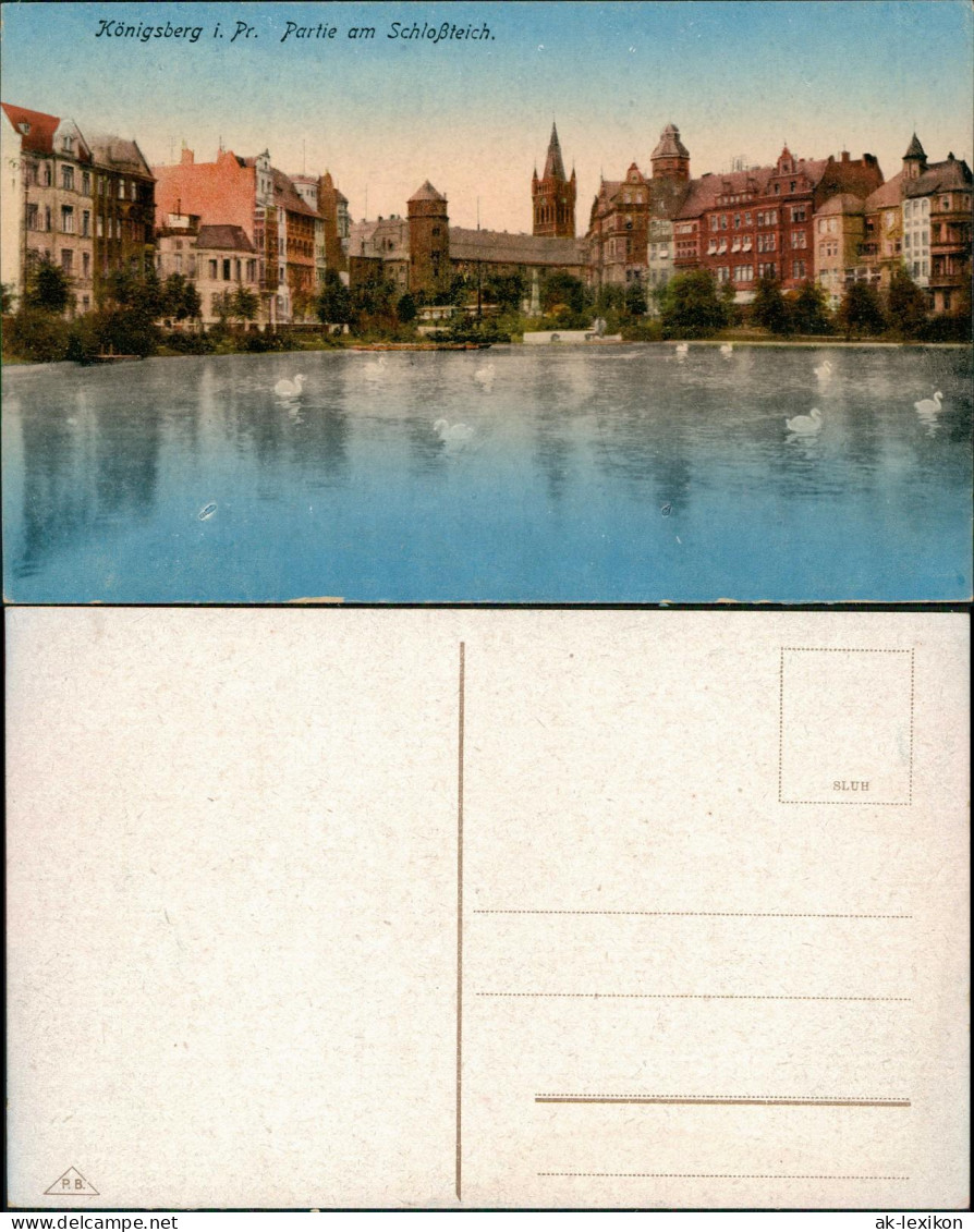 Königsberg (Ostpreußen) Калининград Schloßteich Und Gebäude Ostpreußen 1914 - Ostpreussen