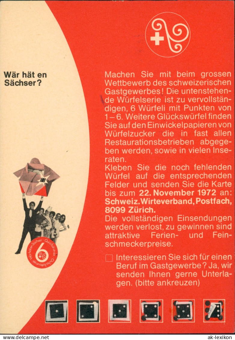Ansichtskarte  Schweiz Helvetia Karte Des Schweizerisches Gastgewerbe 1972 - Unclassified