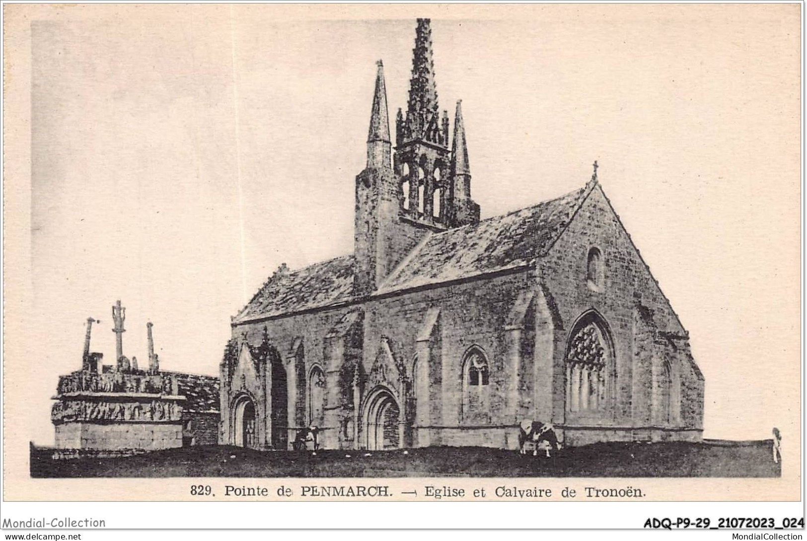 ADQP9-29-0781 - Pointe De PENMARCH - église Et Calvaire De Tronoën - Penmarch