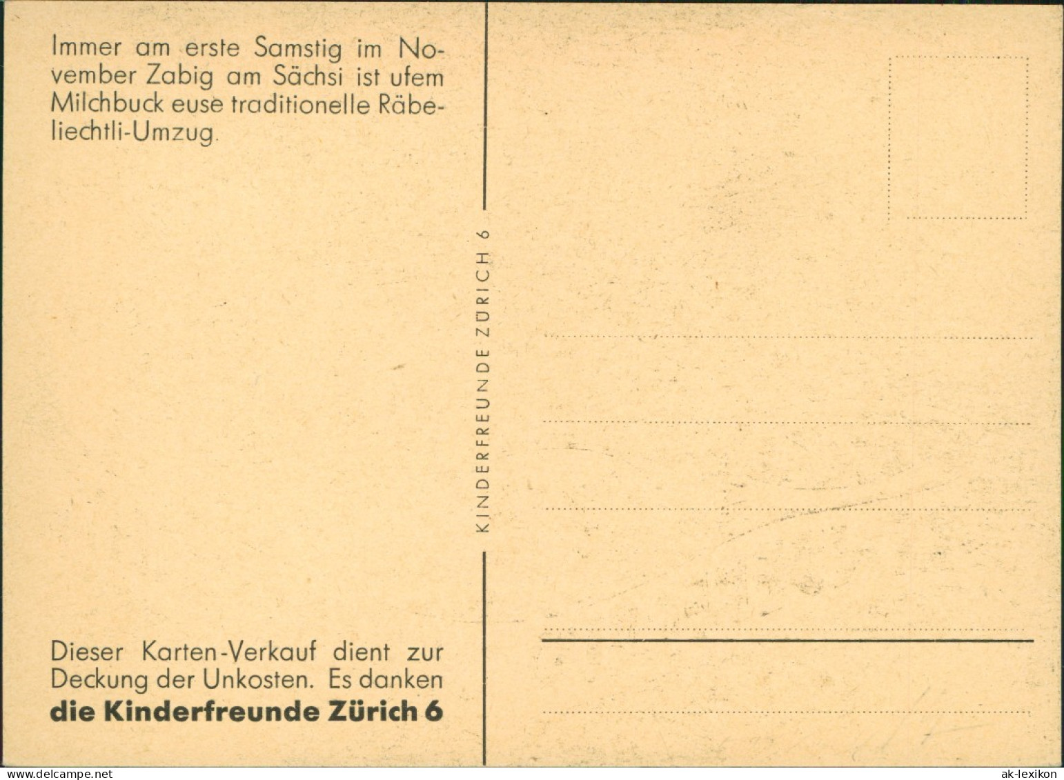 Ansichtskarte  Zürich Kinderfreus Im Räbeliecht 1980 - Ohne Zuordnung