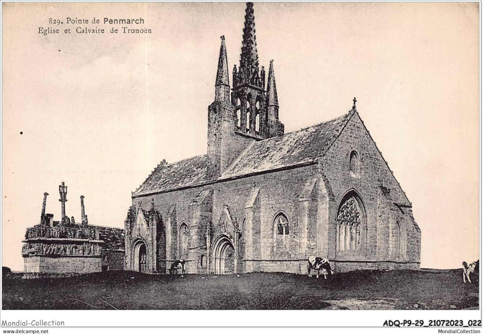 ADQP9-29-0780 - Pointe De PENMARCH - église Et Calvaire De Tronoën - Penmarch