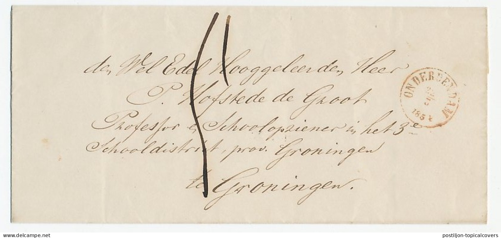 Naamstempel Uithuizen 1854 - Lettres & Documents