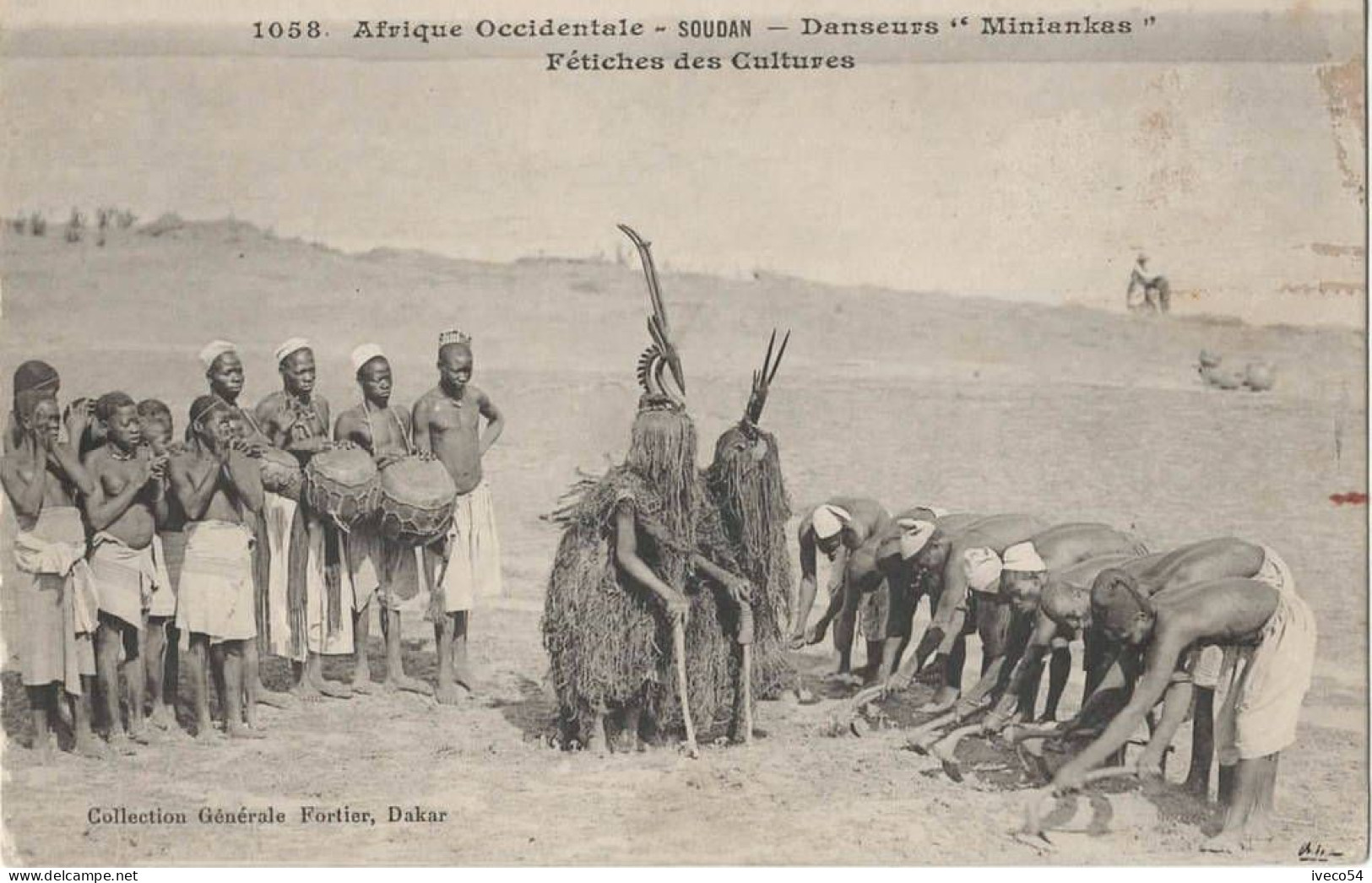 1908  Soudan -  Danseurs  " Miniankas "  Fétiches Des Cultures - Soudan