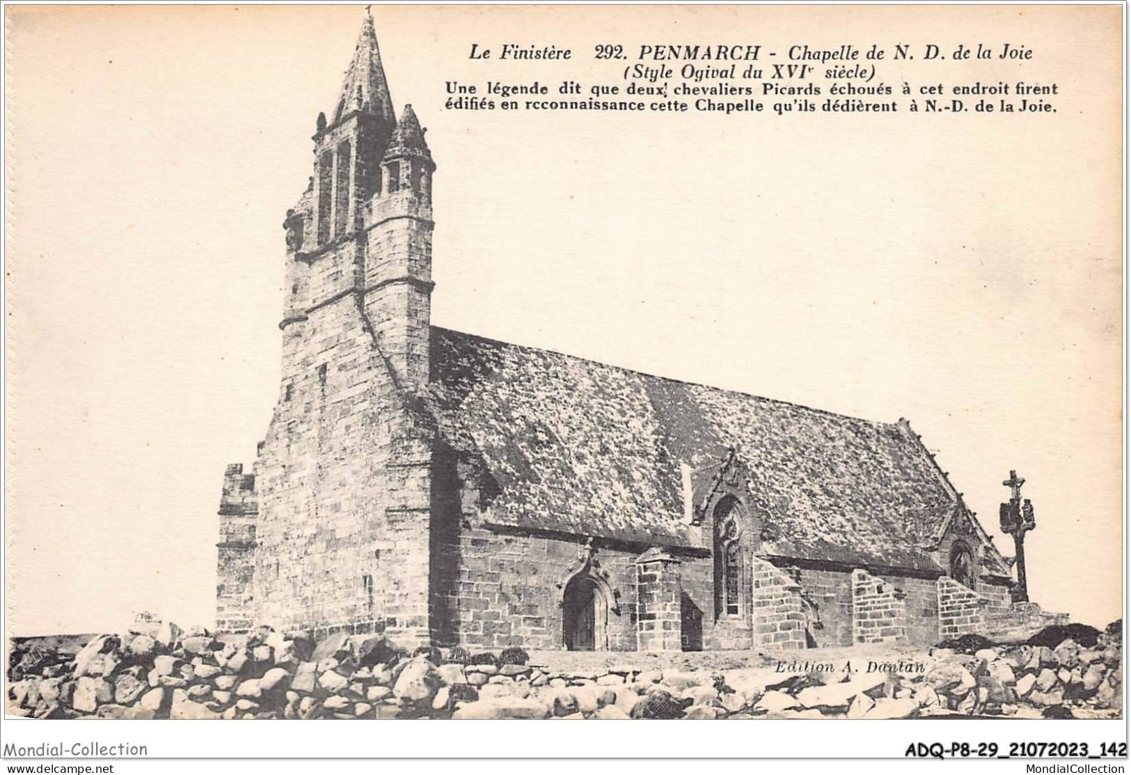 ADQP8-29-0753 - PENMARCH - Chapelle De N-d De La Joie - Penmarch