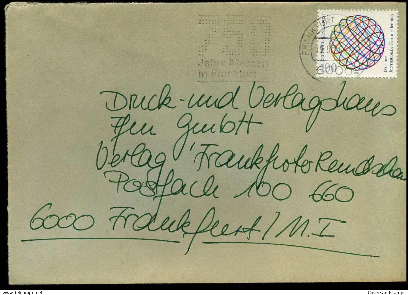 Cover To Frankfurt - Lettres & Documents