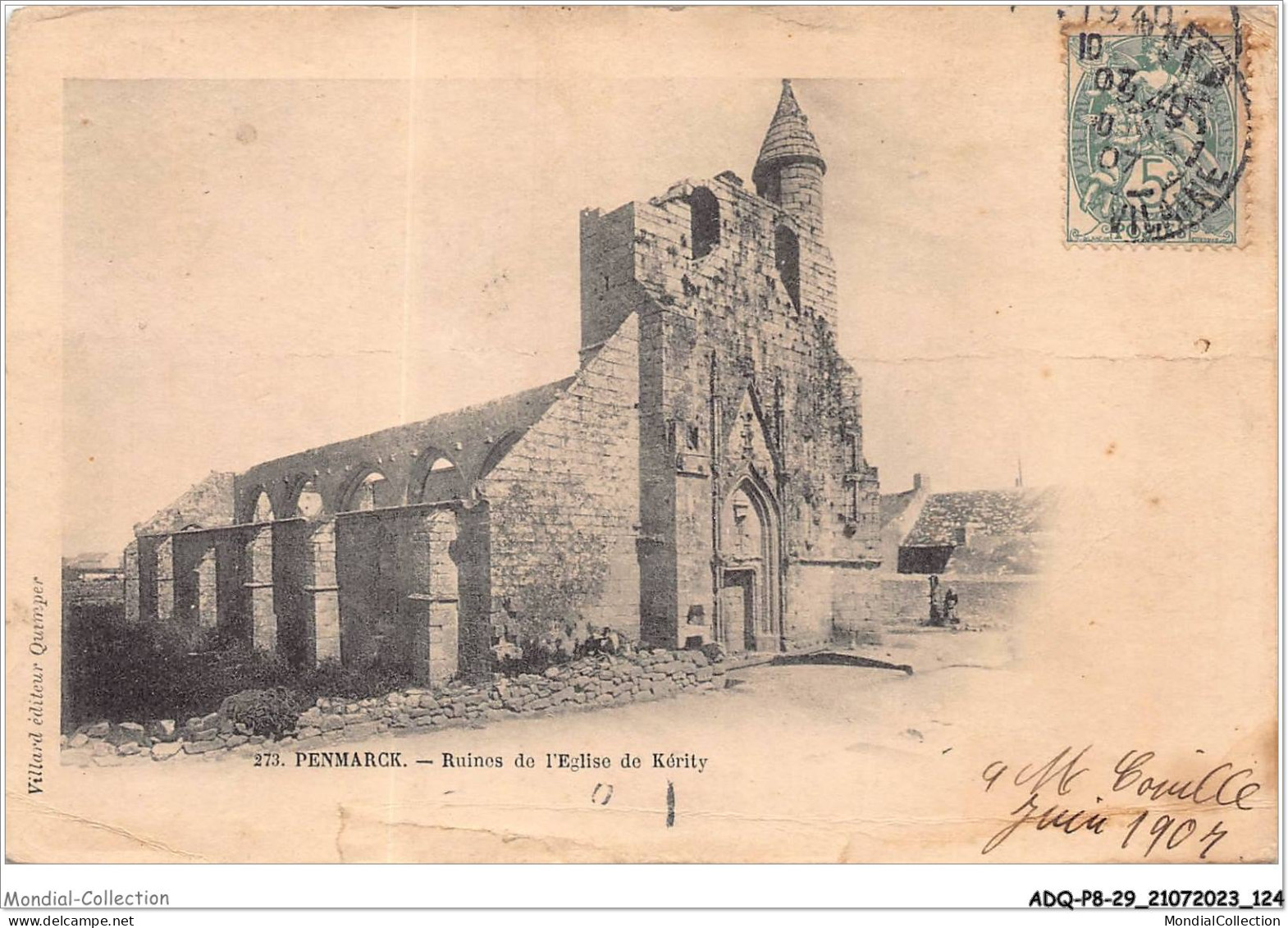 ADQP8-29-0744 - PENMARCK - Ruines De L'église De Kérity - Penmarch