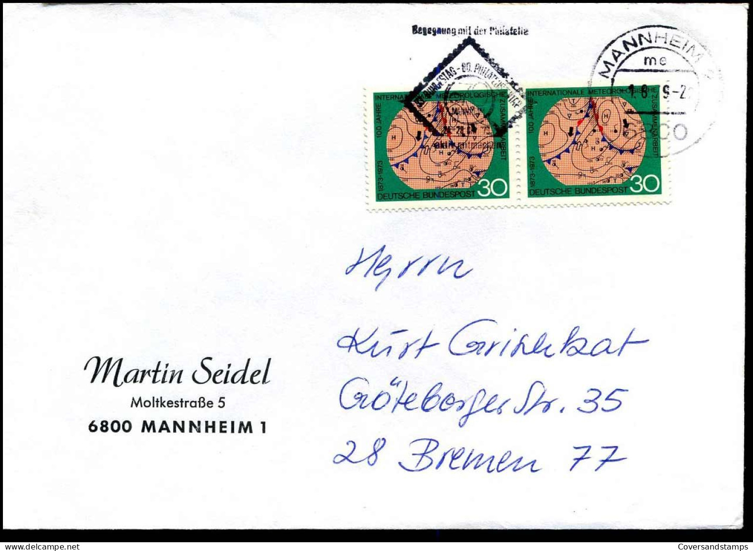 Cover To Bremen - "Martin Seidel, Mannheim" - Briefe U. Dokumente