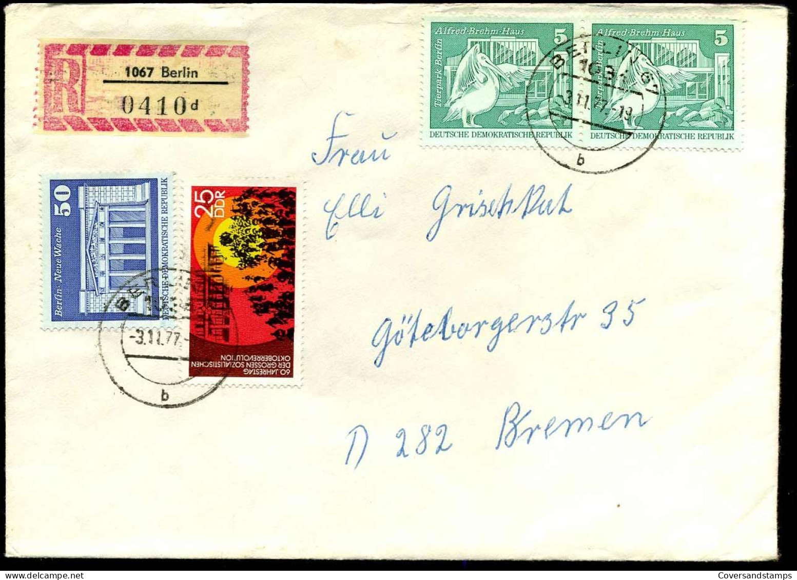 Registered Cover To Bremen - Covers & Documents