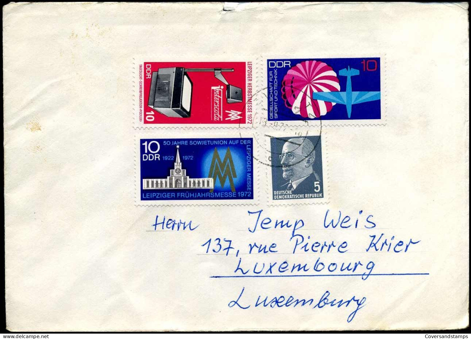 Cover To Luxemburg - Lettres & Documents