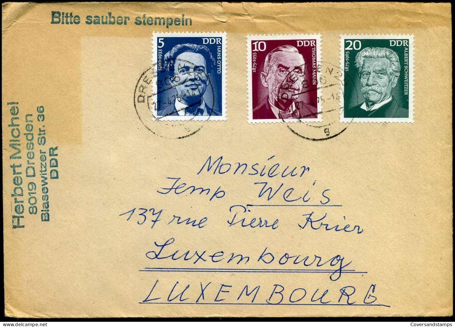 Cover To Luxemburg - Covers & Documents