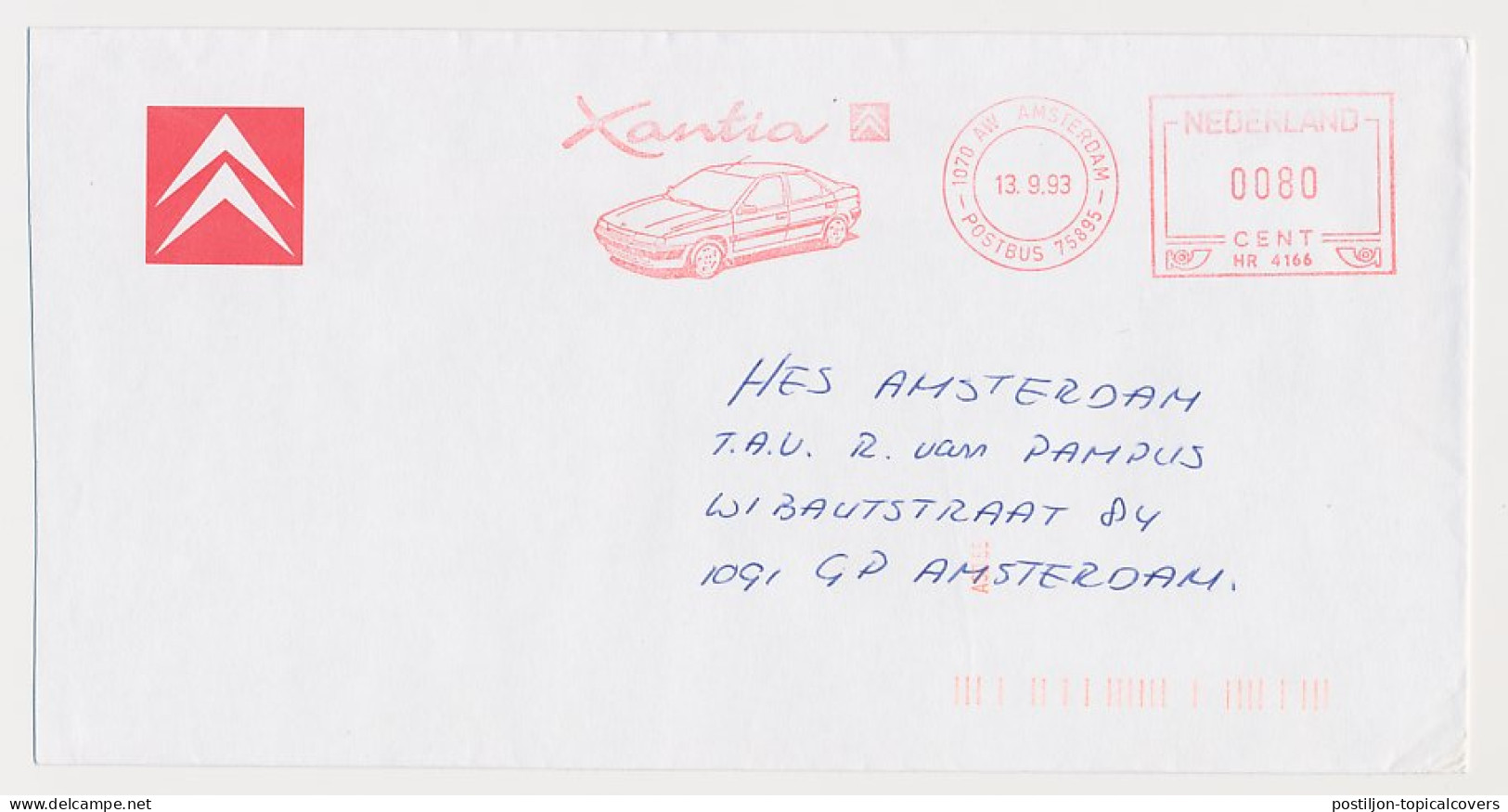 Meter Cover Netherlands 1993 Car - Citroen Xantia - Cars