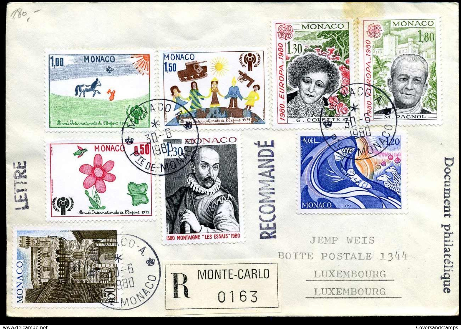 Registered Cover To Luxemburg - Covers & Documents