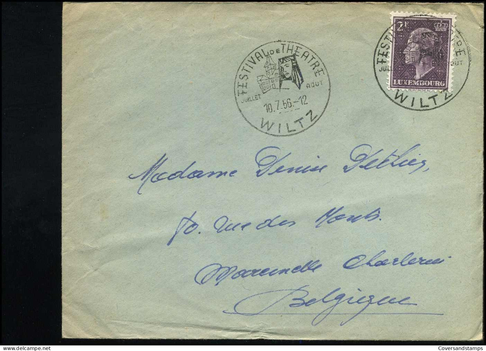 Cover To Marcinelle, Belgium - Cartas & Documentos